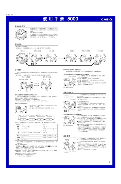 casio 卡西欧 5000